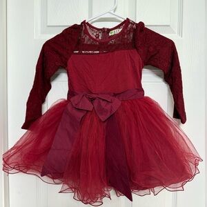 Elegant Cranberry Kids Dress